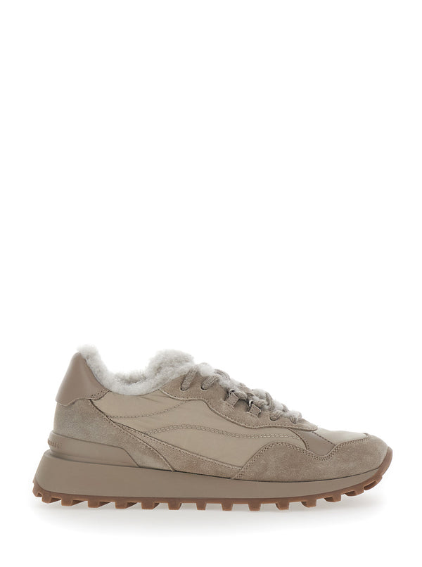 Sneakers Grey Leather Trainers
