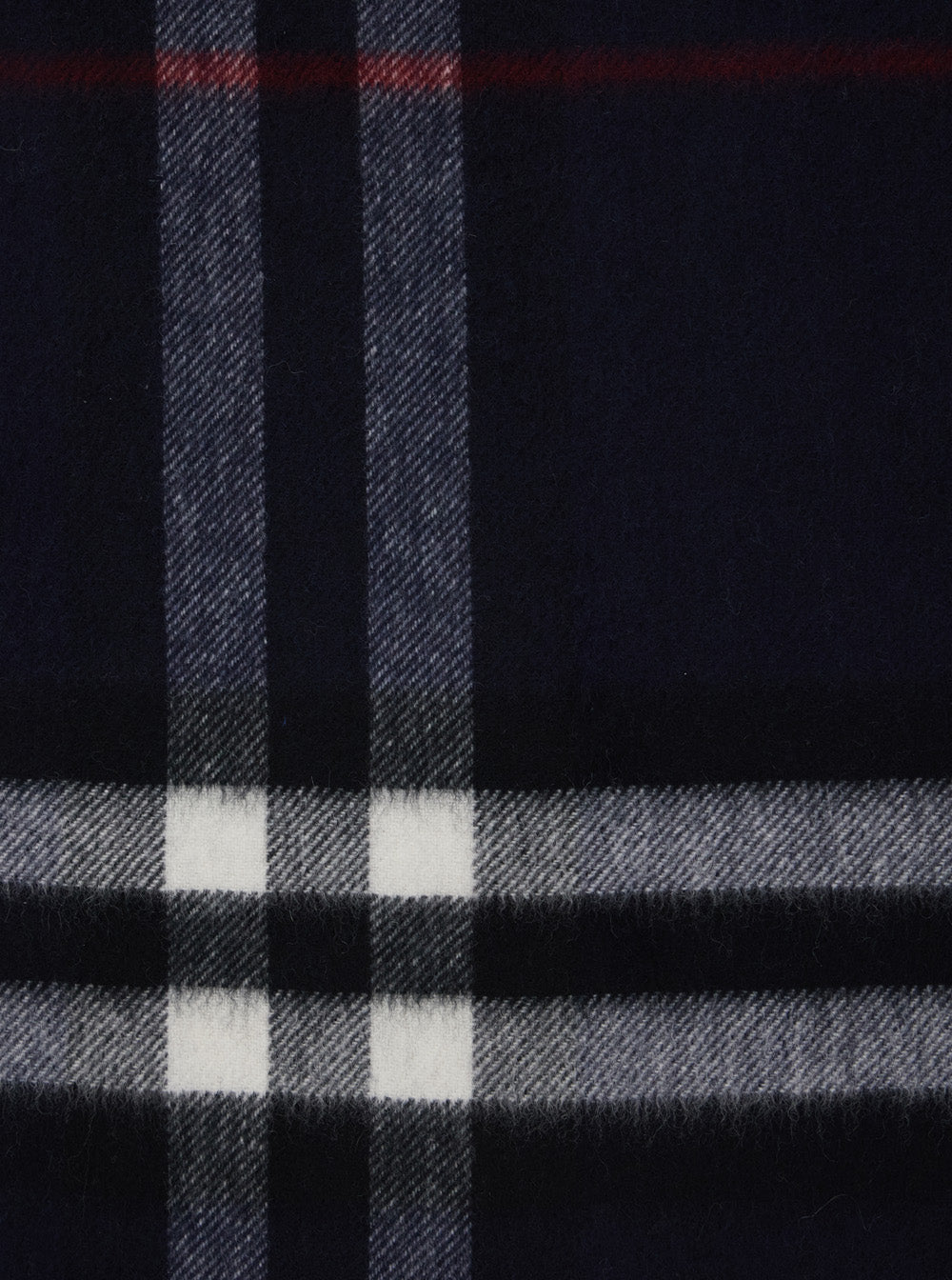 Fringed Edge Scarf With All-Over Check Motif Blue Cashmere For Men Blu Scarfs And Foulards