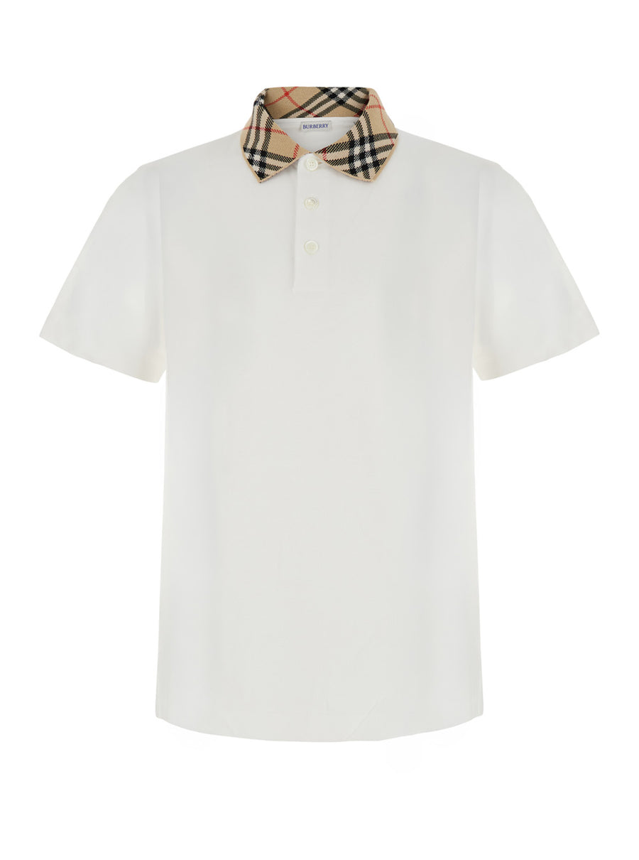 T‑shirt With Front Logo, White Cotton T-shirts