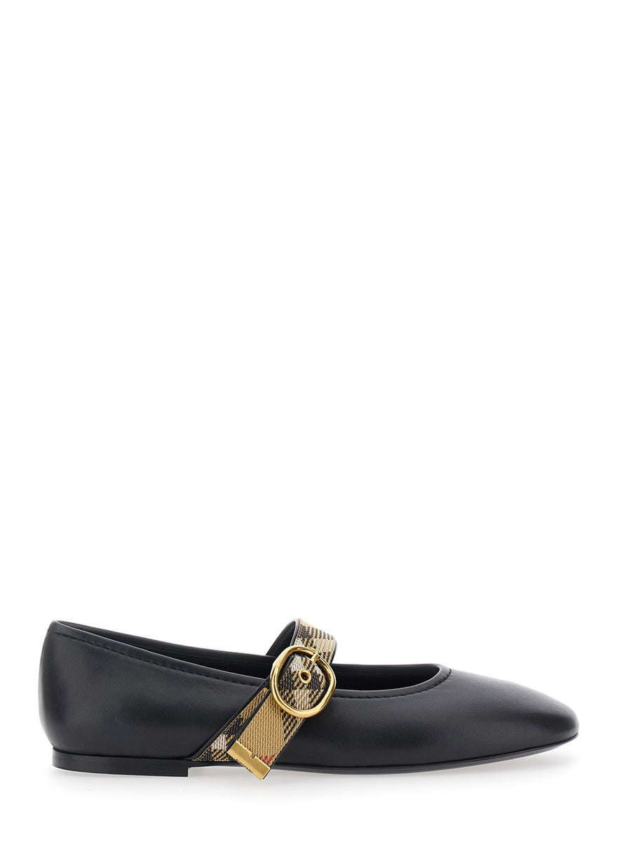 Ballet Shoes Robin Black Leather Lamb Ballerina