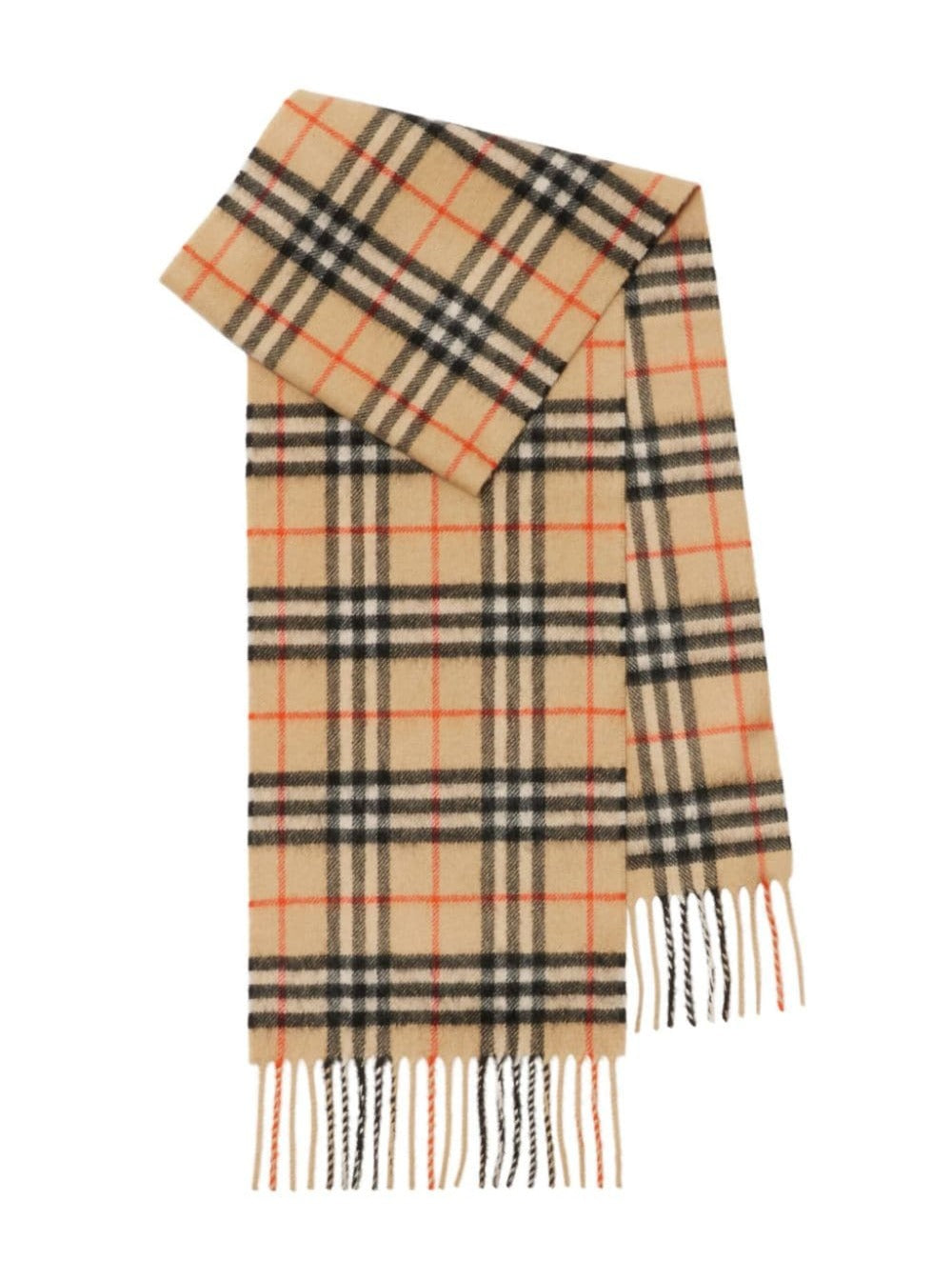 Vtg Chk Cash Scarf Beige Cashmere Scarfs And Foulards
