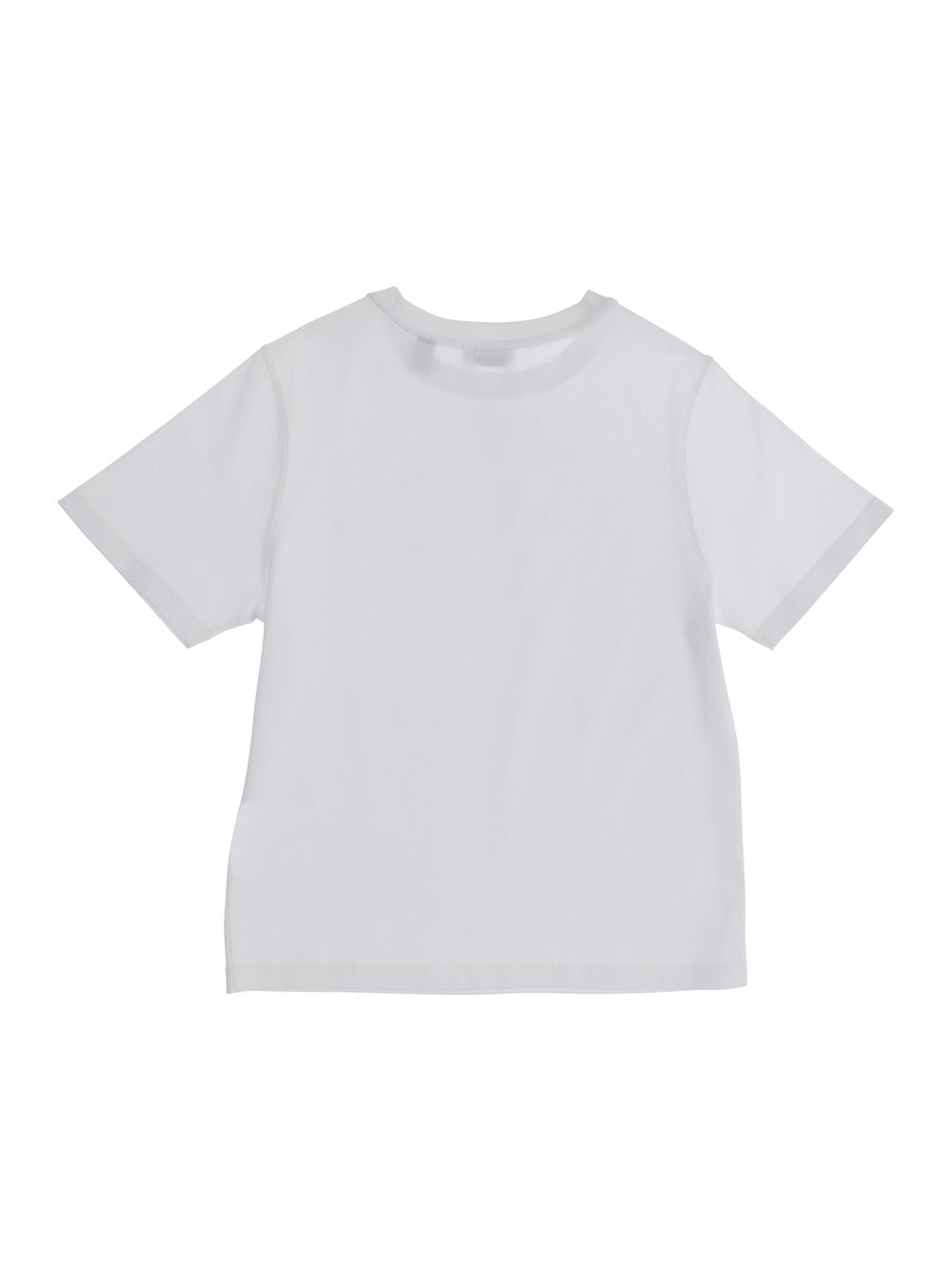 Crew Neck T-Shirt With Logo Lettering And Ekd Embroidery On The Front White Cotton Boy Tshirts Polo Shirts