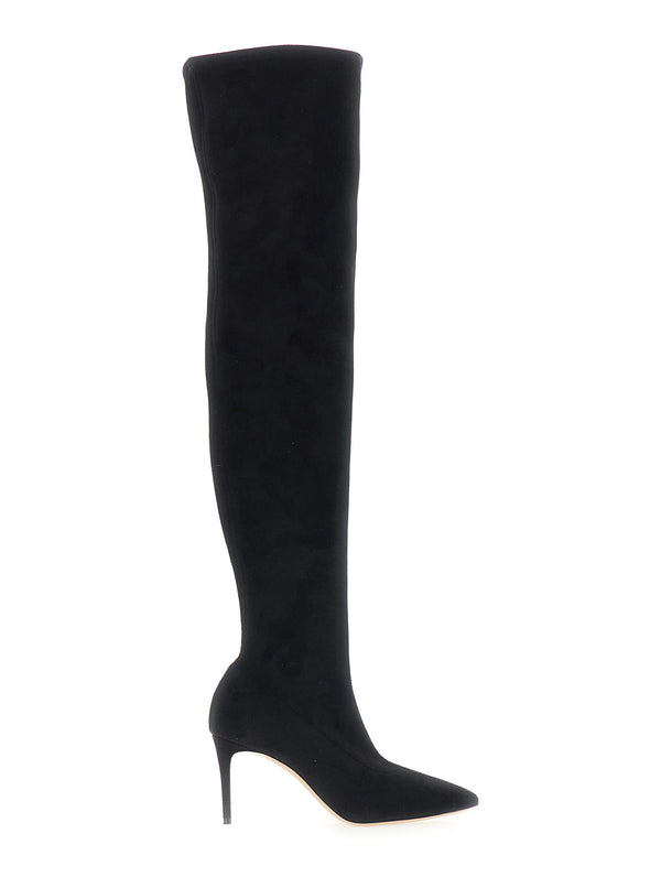 Boots Julia Black Suede Stretch