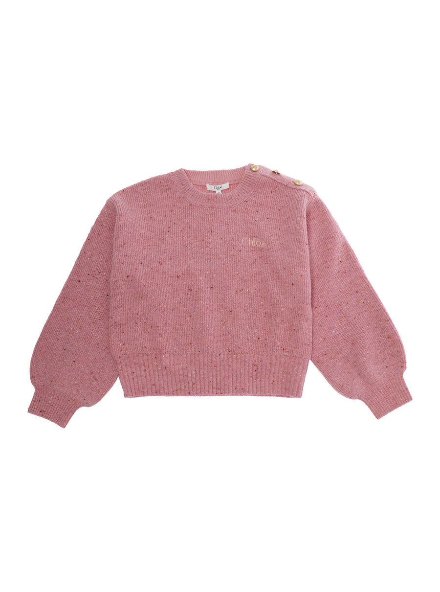 Pink Wool Blend Sweater Tops