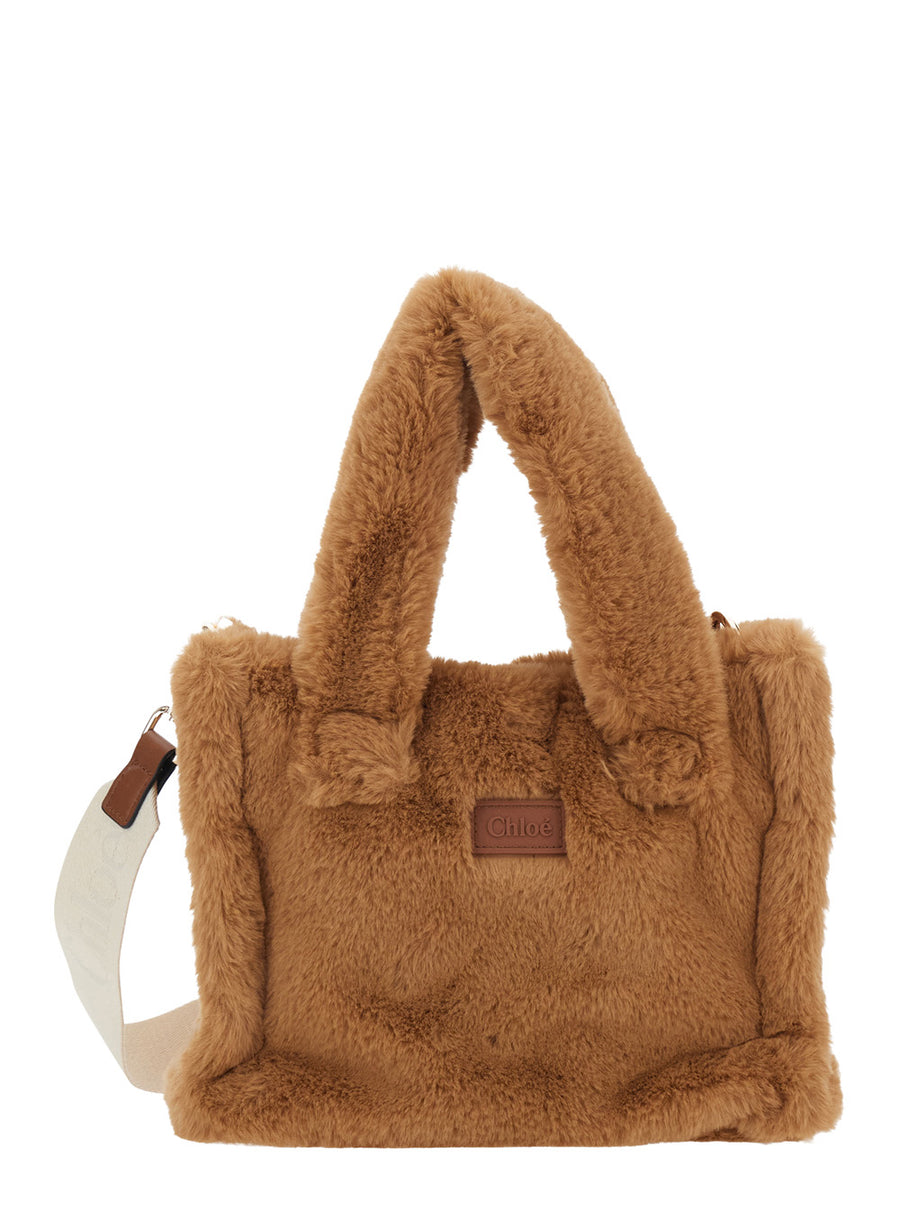 Crossbody Bag Beige Technical Fabric Polyester Shoulder