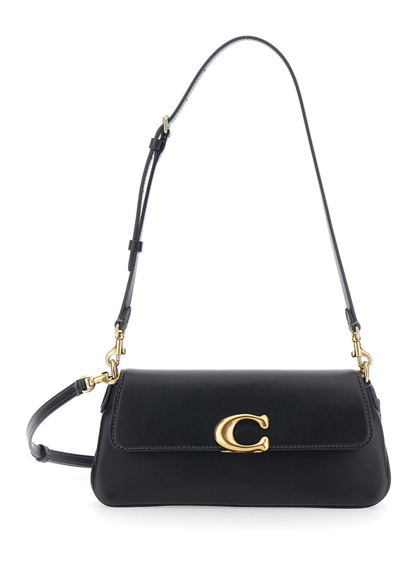 Shoulder Bag Jet Black Leather Cow