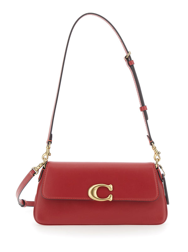 Shoulder Bag Jet Red Suede Cow Leather