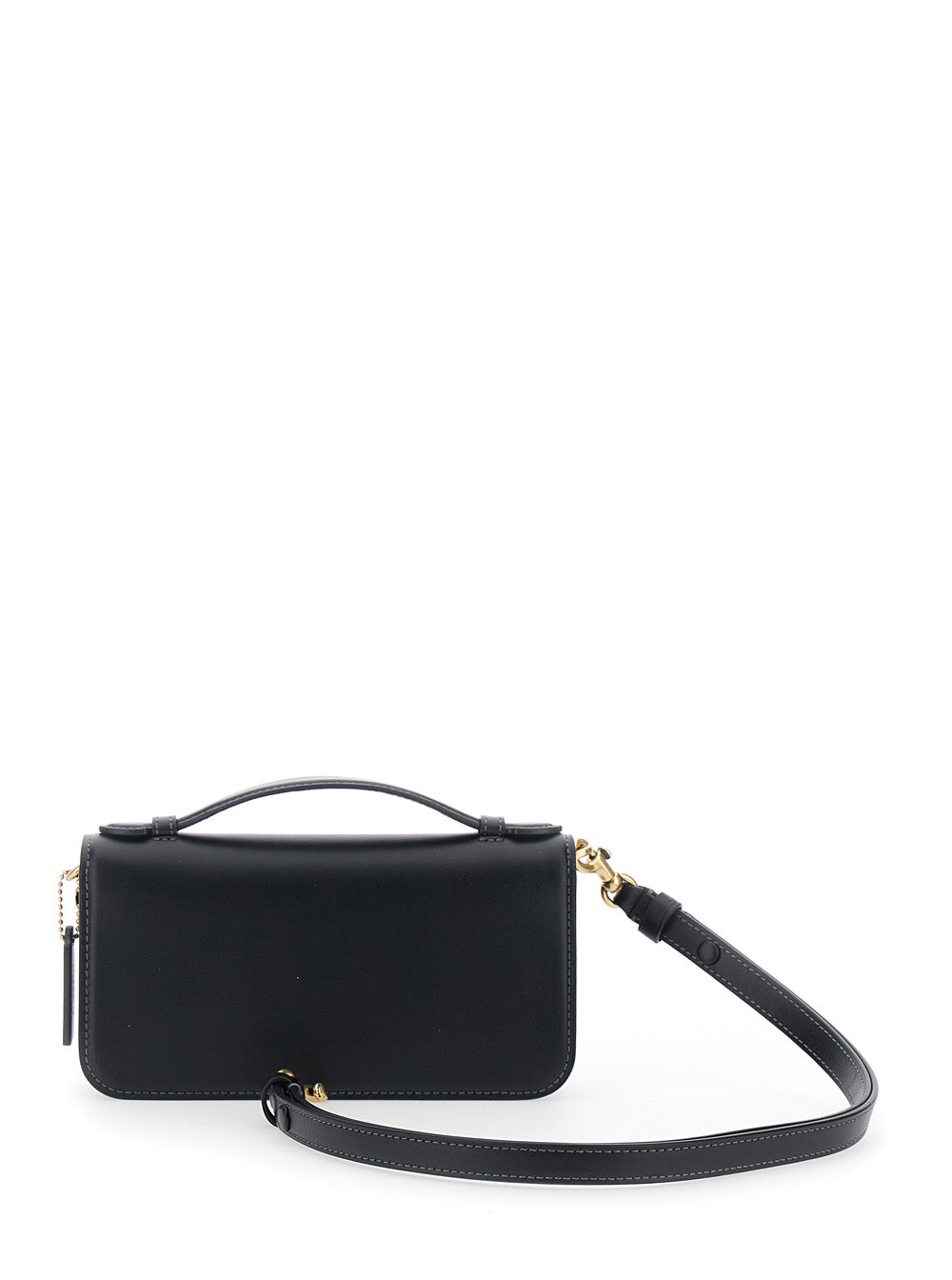 Elora Black Crossbody Bag With Adjustable And Removable Strap Leather For Women
