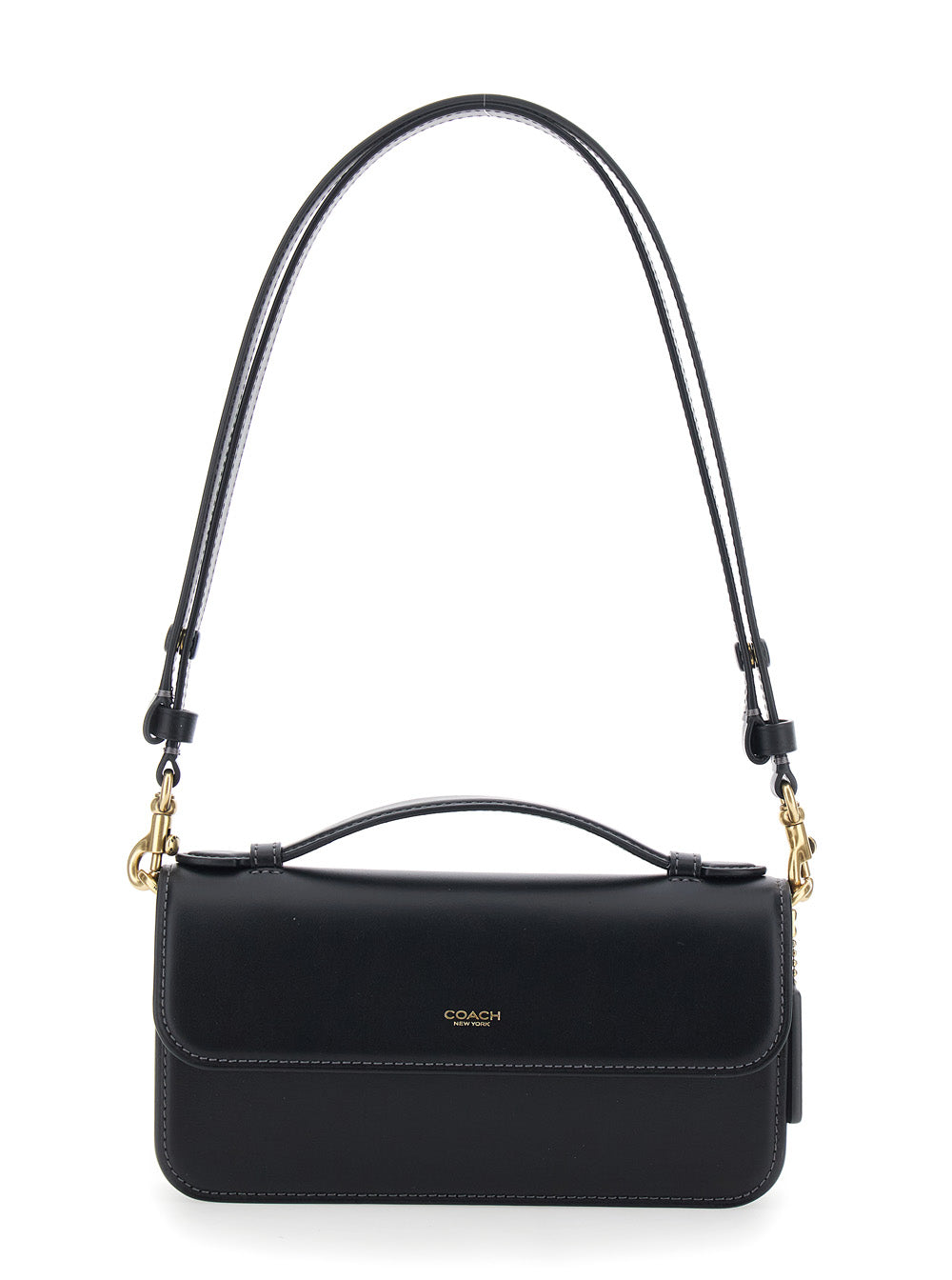 Elora Black Crossbody Bag With Adjustable And Removable Strap Leather For Women