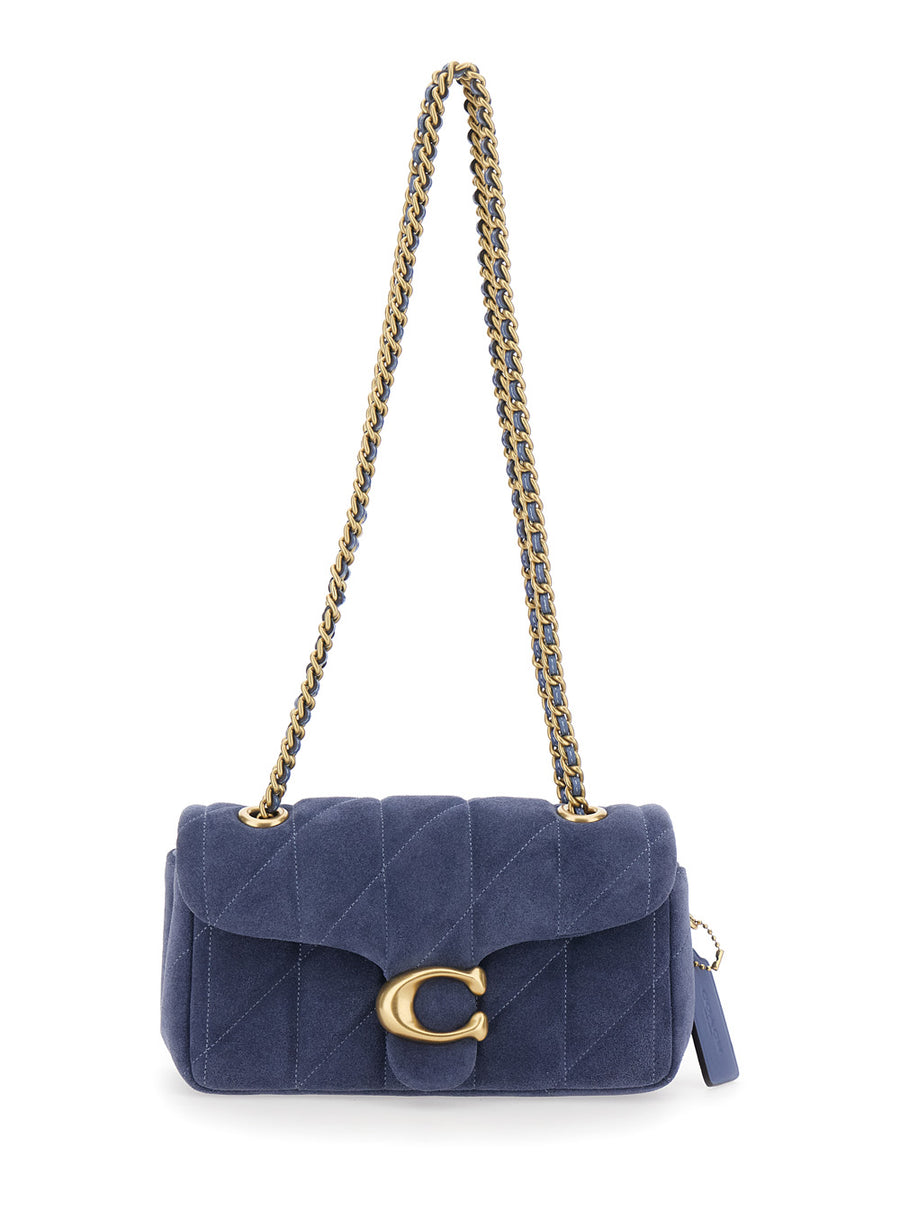 Suede Crossbody Bag — Blue Shoulder