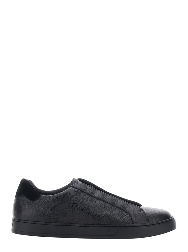 Sneakers Spencer Black Calf Leather Trainers