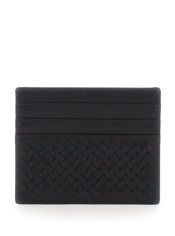 Cardholder Woven Calfskin Black Accessory