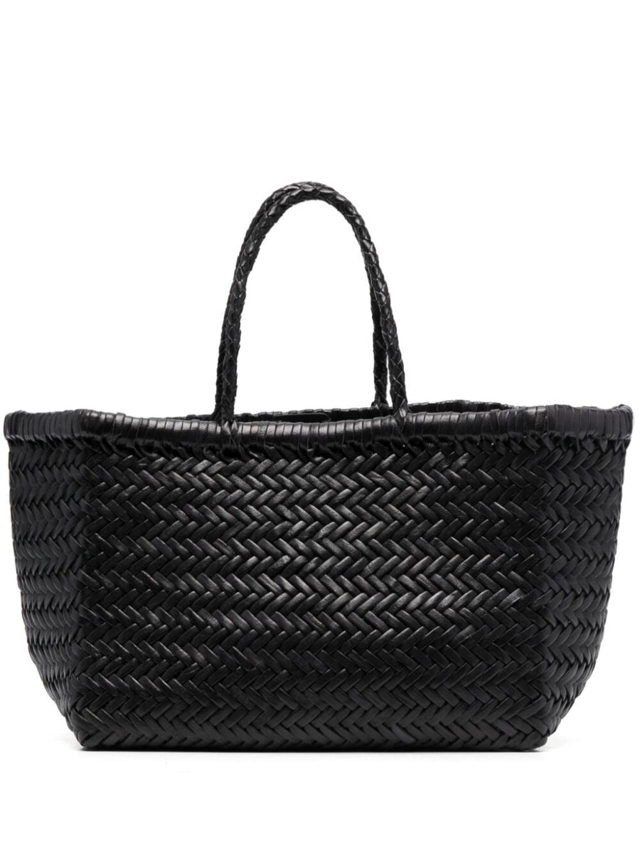 Tote Bag Triple Jump Black Woven Leather Handbags