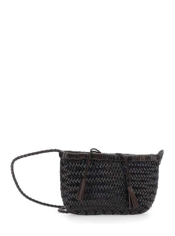 Mini Basket Bag Minsu Brown Leather Shoulder