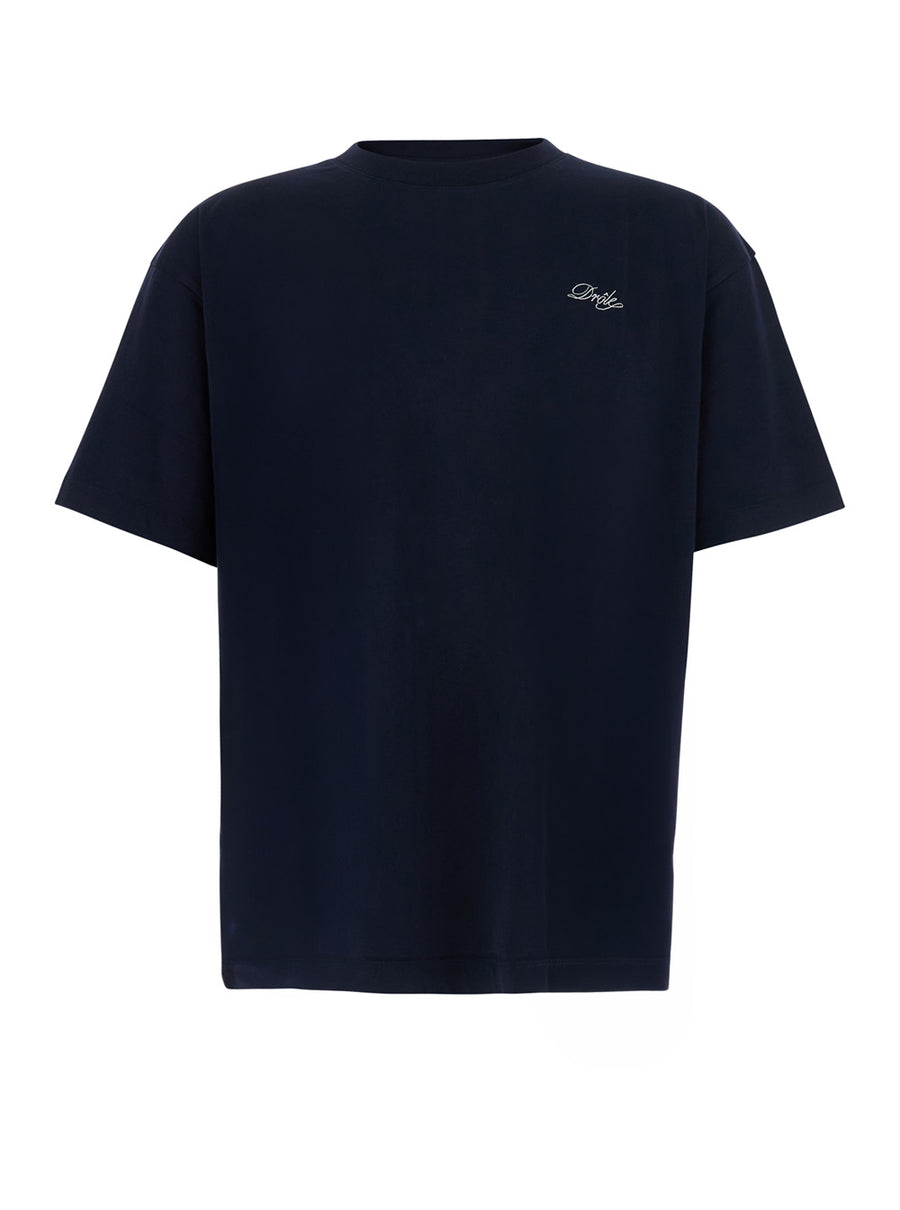 T-Shirt Round-Neck Blue Cotton T-shirts
