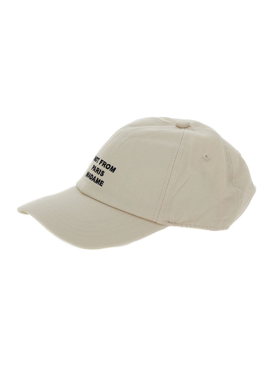 Baseball Cap La Casquette Slogan Beige Cotton Hat