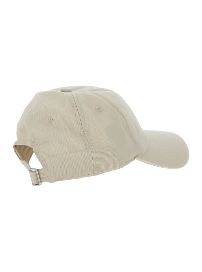 Baseball Cap La Casquette Slogan With Cotton Embroidery Beige Men Hats And Gloves