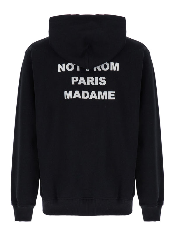 Hooded Sweatshirt Black Cotton Logo Sweatshirts