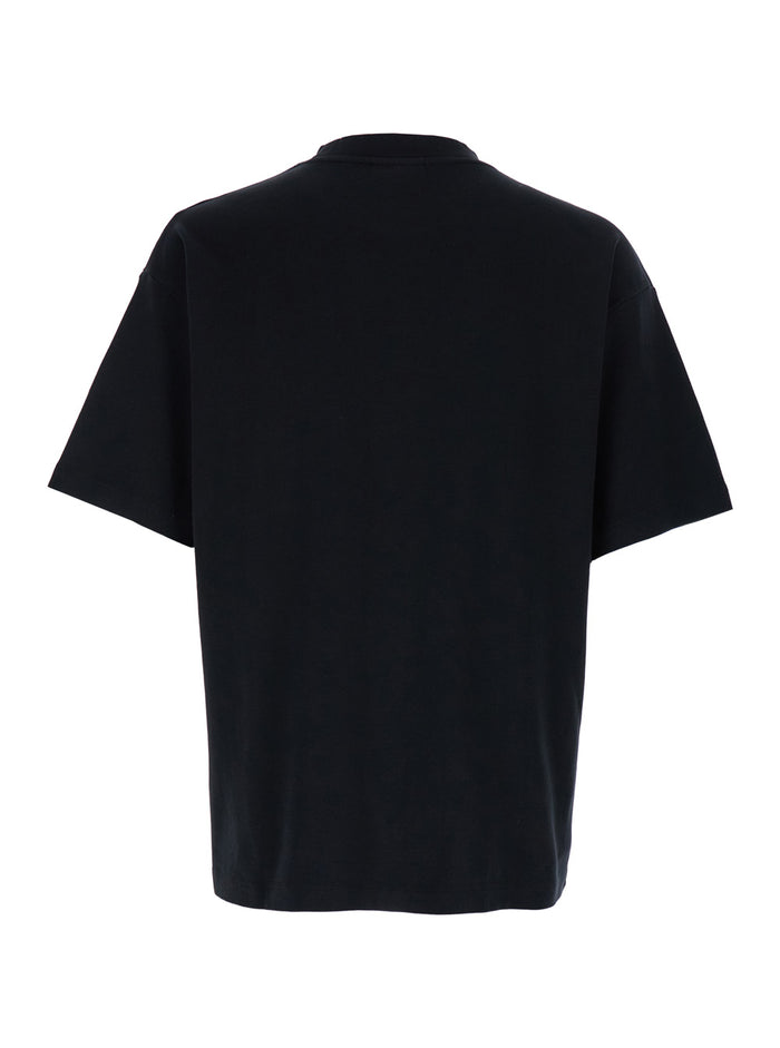 T-Shirt Le Slogan Classique With Print On The Front Black Cotton For Men Tshirts And Polo Shirts