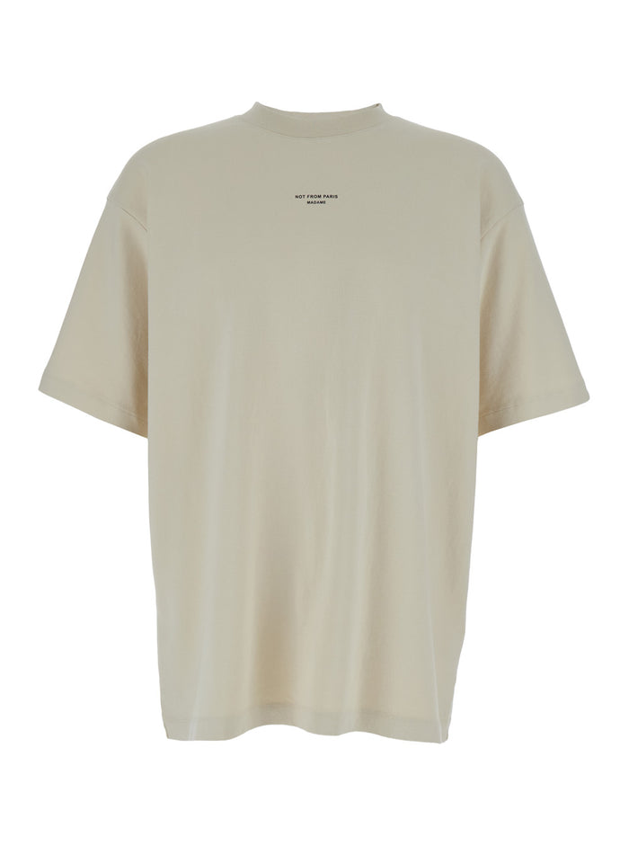 Classic Slogan Beige Tshirts And Polo Shirts