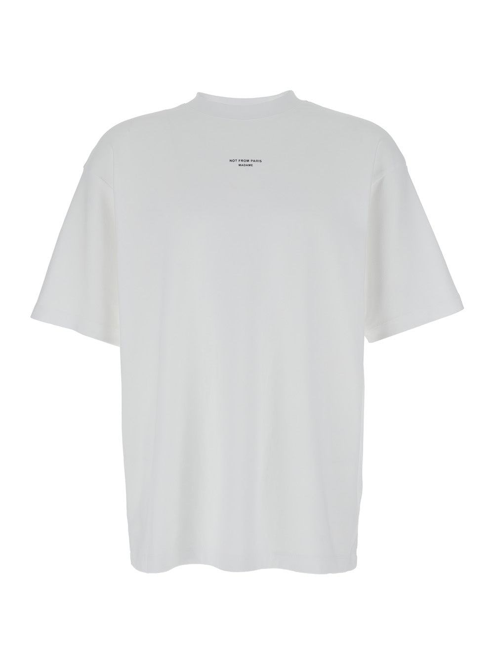 T-Shirt Le Slogan Classique With Print On The Front White Cotton For Men Tshirts And Polo Shirts