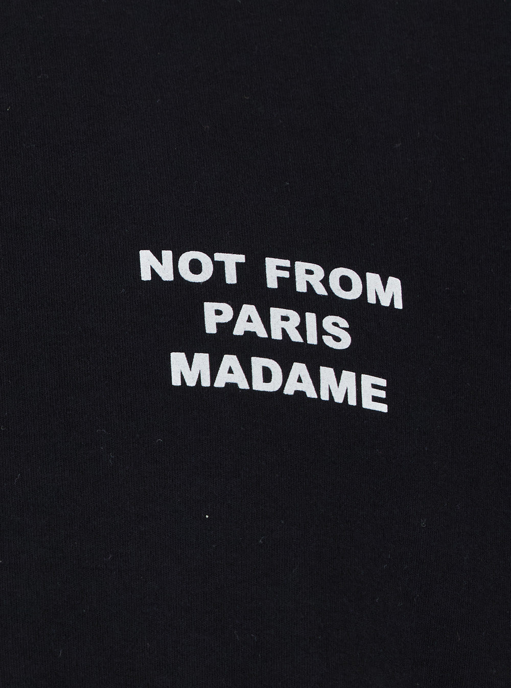 T-Shirt Not From Paris Madame With Contrast Print Black Cotton Men Tshirts And Polo Shirts