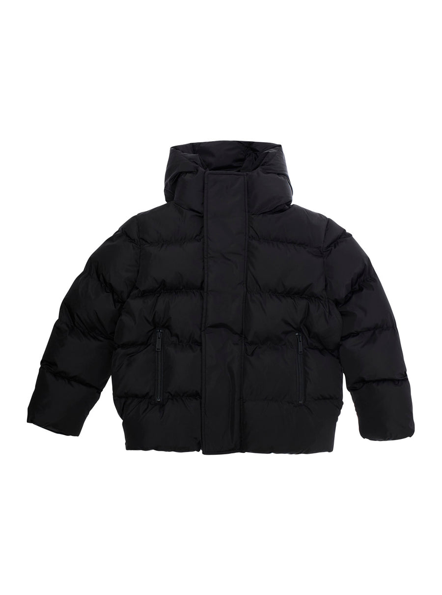 Down Jacket Black Tech Fabric Polyamide Padded