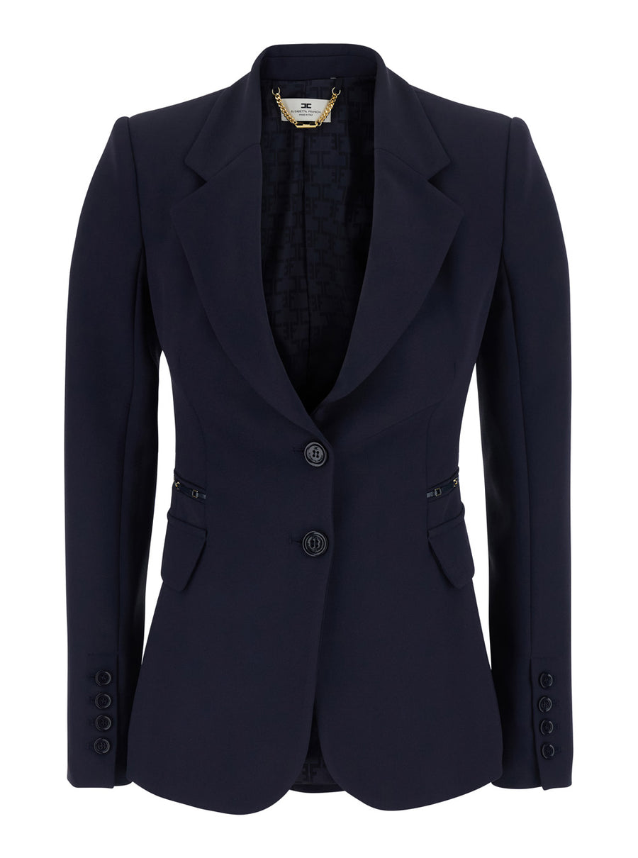 Blazer Blue Crepe Blazers