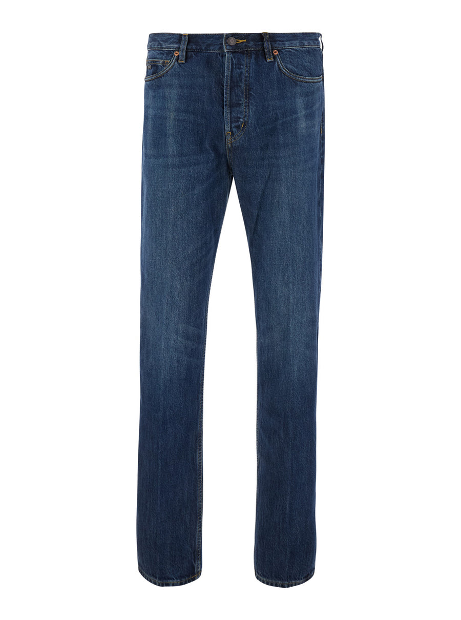 Slim Fit Jeans Blue Cotton