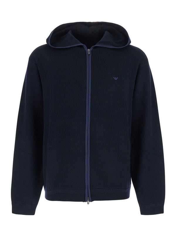 Frant Zip Sweater Black Wool-Blend Tops