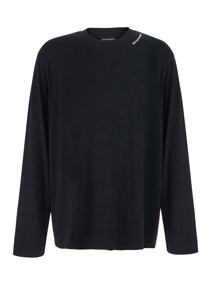 Long Sleeve T-Shirt Modal Black T-shirts
