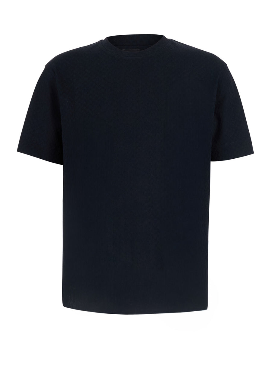 T-Shirt Cotton Jacquard Blue T-shirts