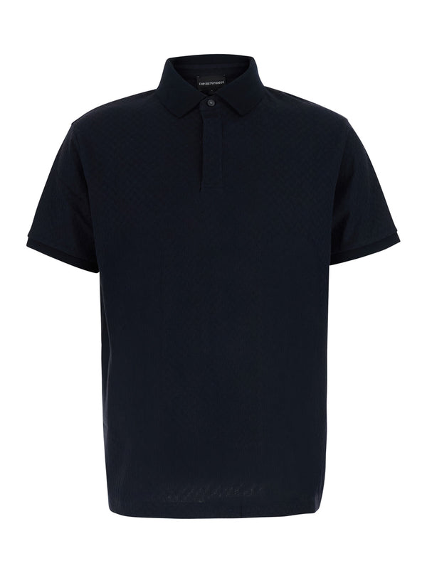 T-Shirt Jacquard Cotton Blue T-shirts