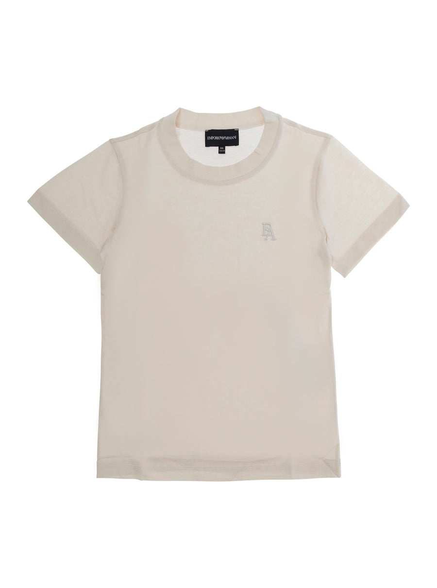 T-Shirt With Logo White Cotton T-shirts