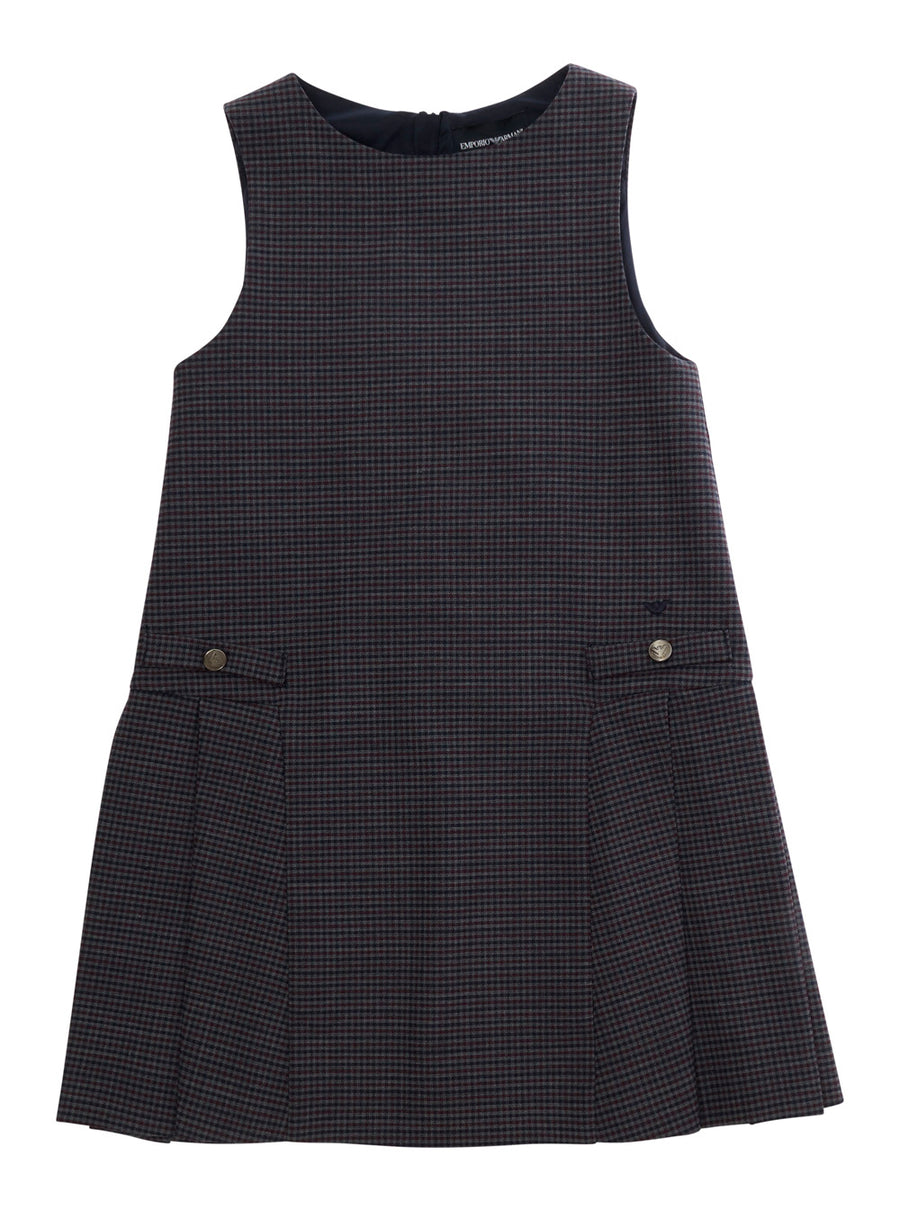 Long-Sleeved Dress Blue Technical Fabric