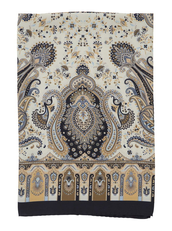Silk Scarf Multicolour Paisley