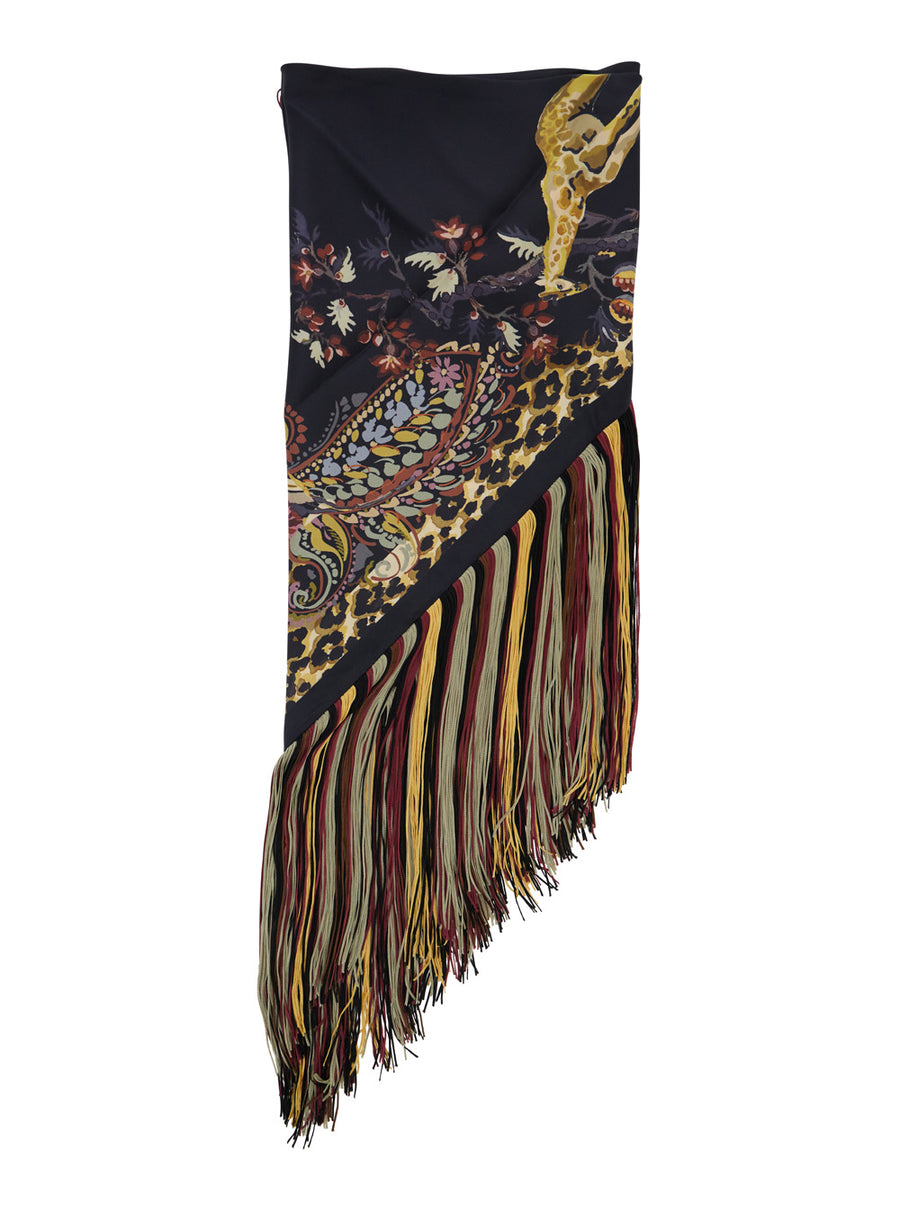 Scarf White Silk