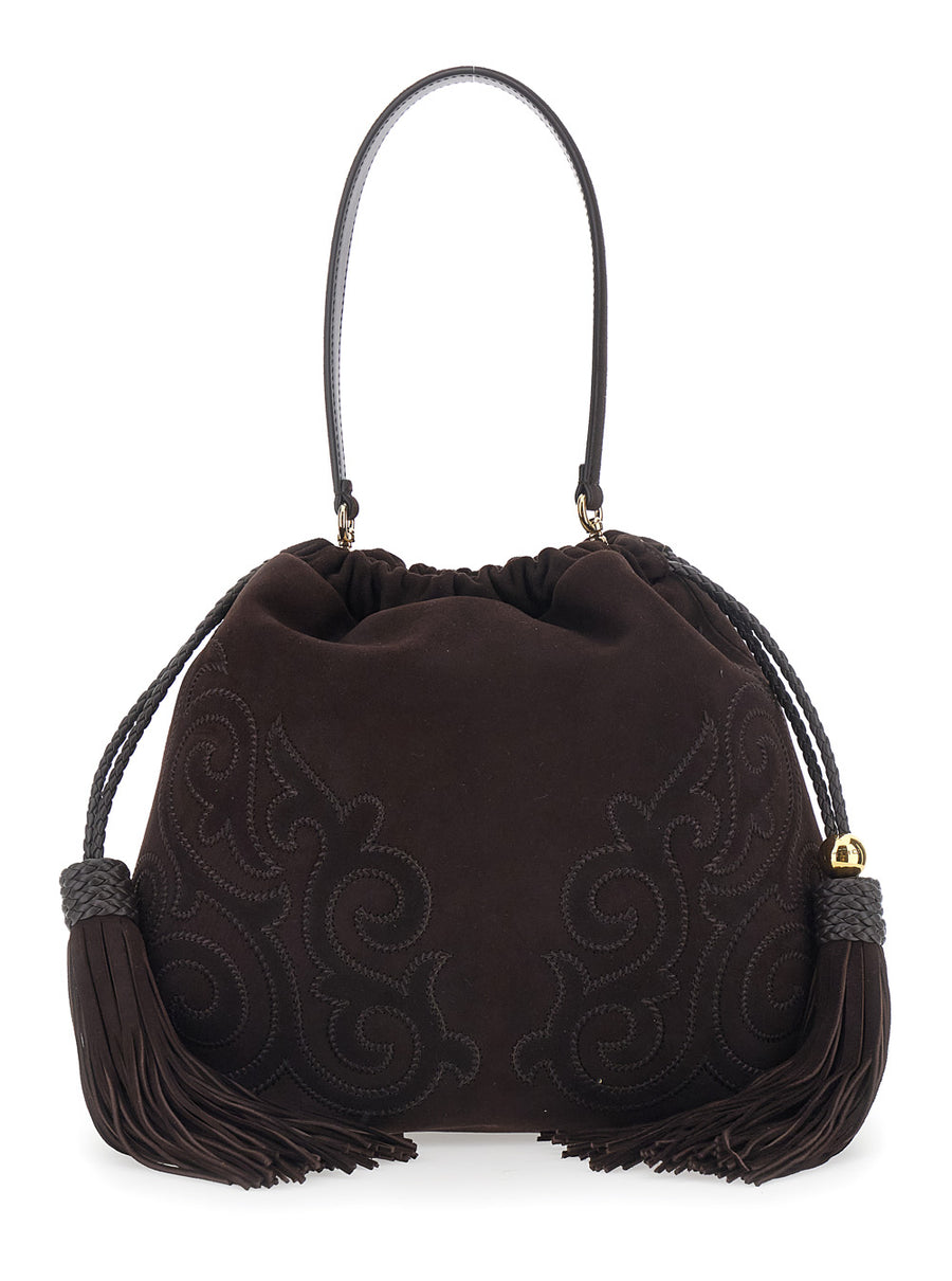 Shoulder Bag Kalispera Brown Goat Leather