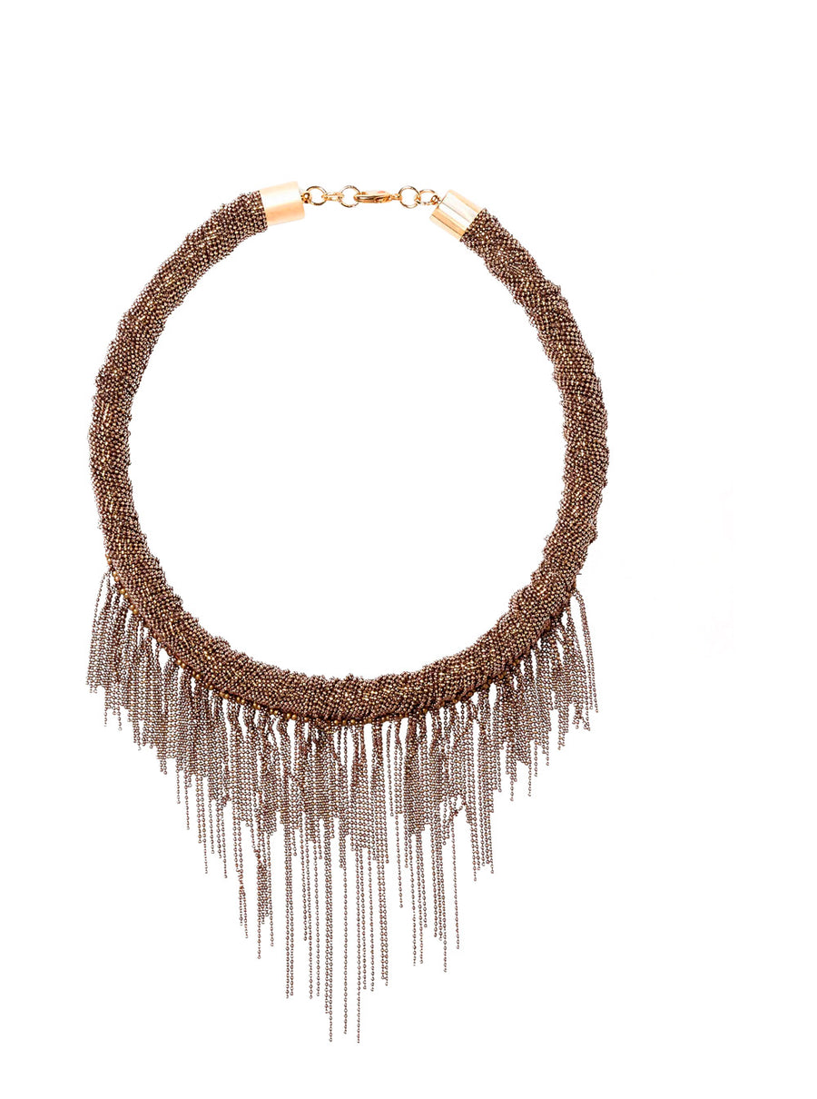 Necklace With Brown Rhinestones Necklaces