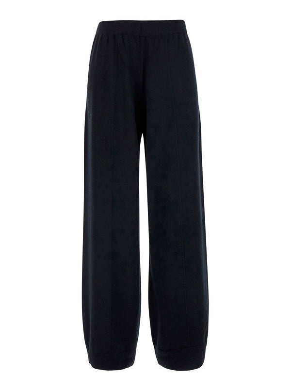 Pants Wool-Silk-Cashmere Black Trousers