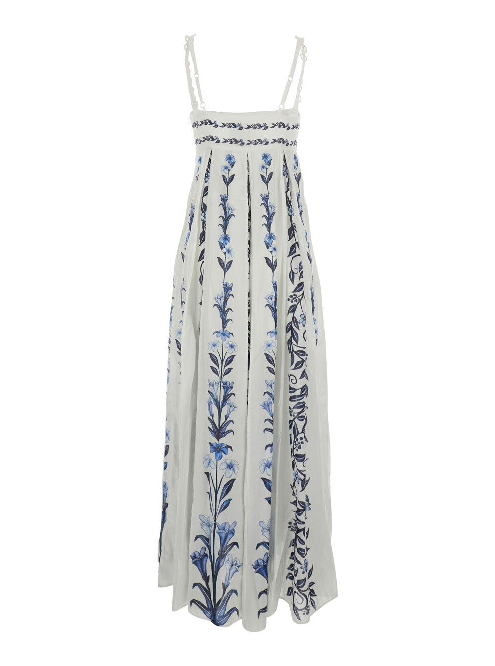 Maxi Dress With V-Neck And Long Sleeves White Tech Fabric For Women