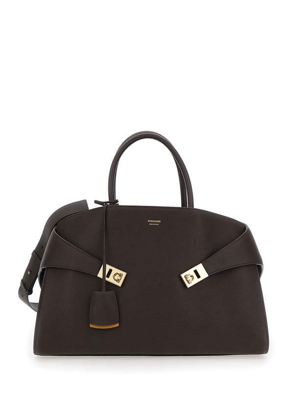 Handbag Hug Bicolor Brown Leather Calf Handbags