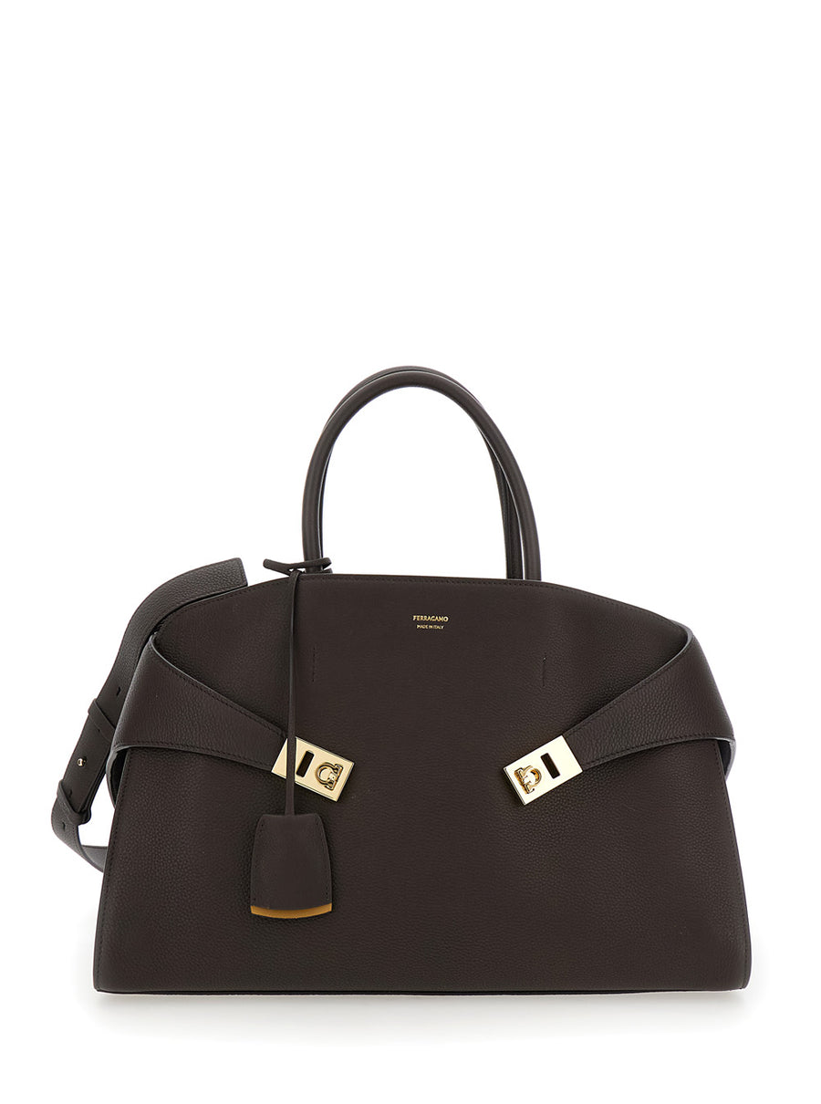 Handbag Hug Bicolor Brown Leather Calf Handbags
