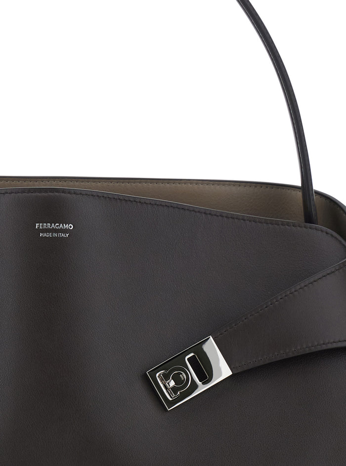 Hug M Brown Calf Shoulder Bags