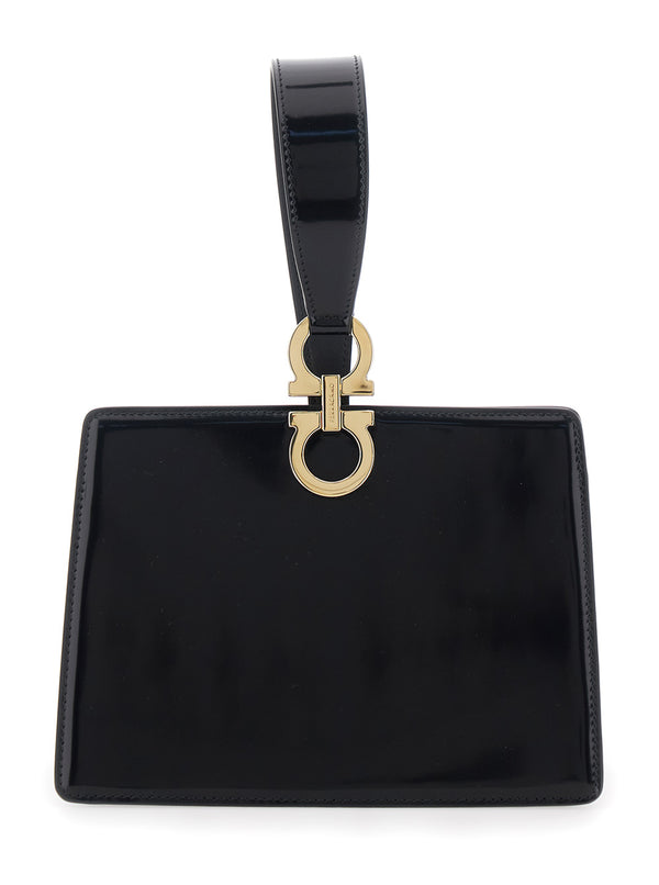 Clutch Bag, Black Leather Calf Bags