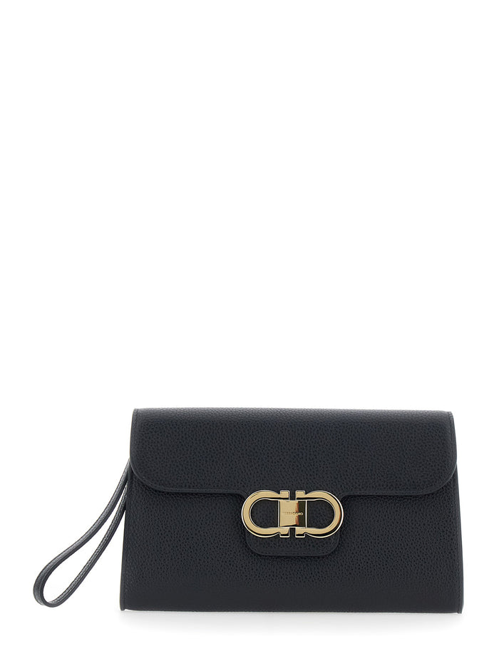 Pouch Black Calf Clutches And Pochettes