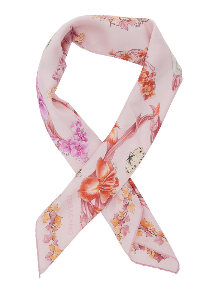 Fo Edenshoe Pink Silk Scarfs And Foulards