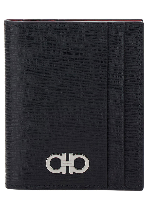 Card Holder Black Leather Calf Accessory