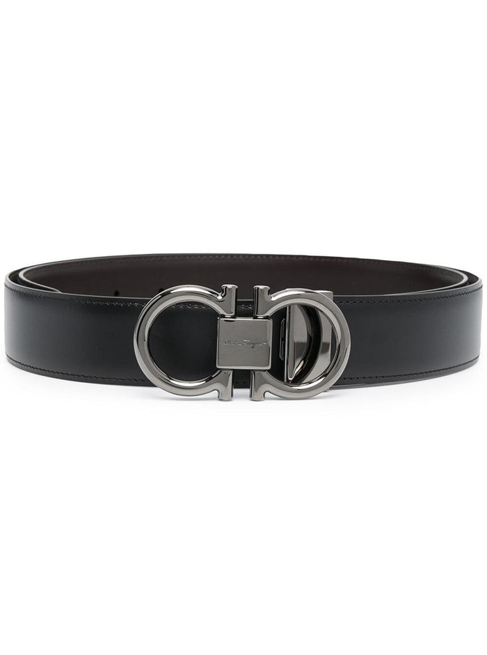 Reversibile Ad Black + Brown Calf Belt