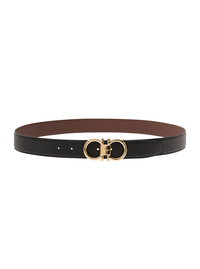 Reversibile Ad Black + Brown Calf Belt